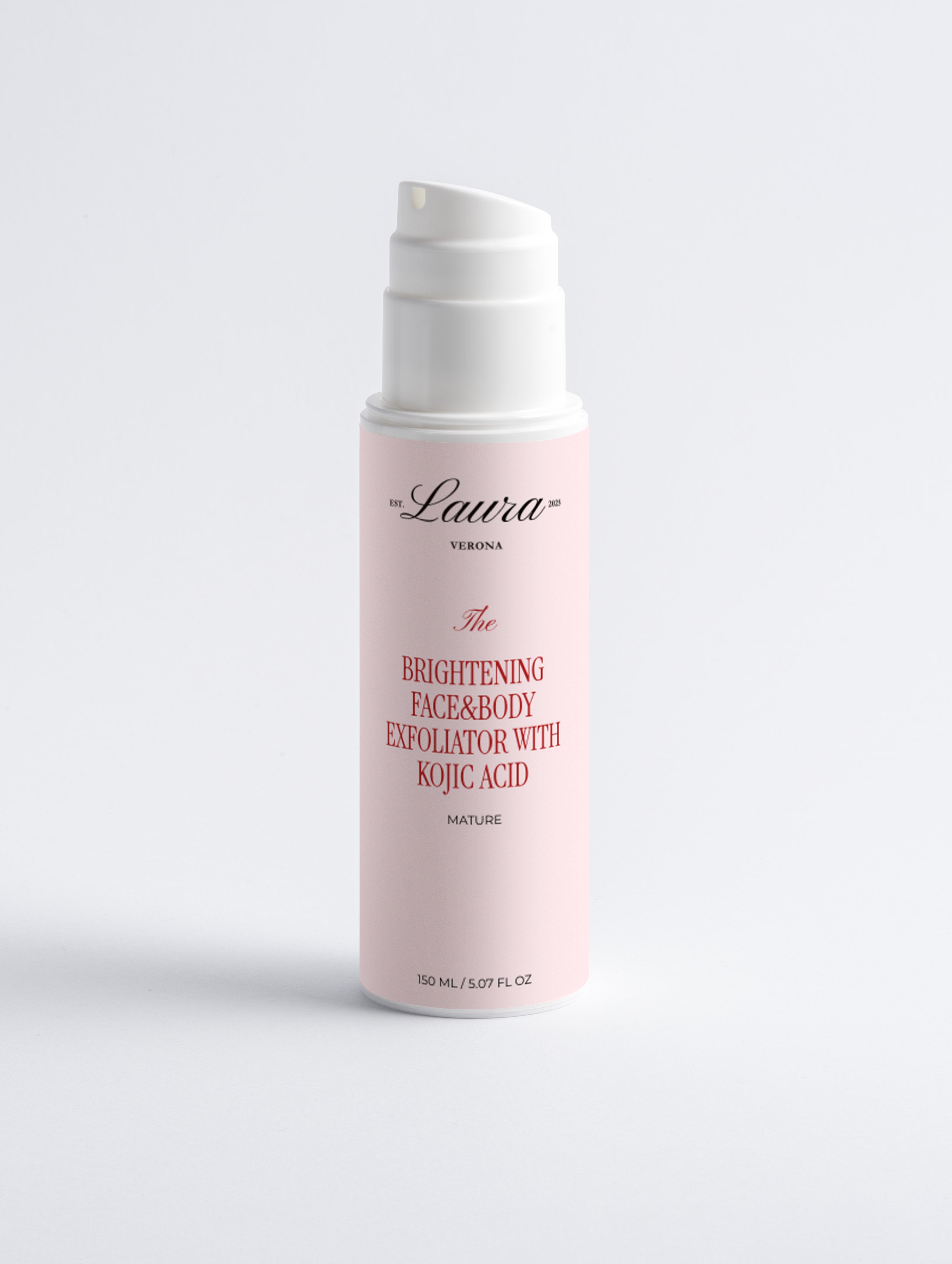 Esfoliante facial e corporal iluminador com ácido kójico